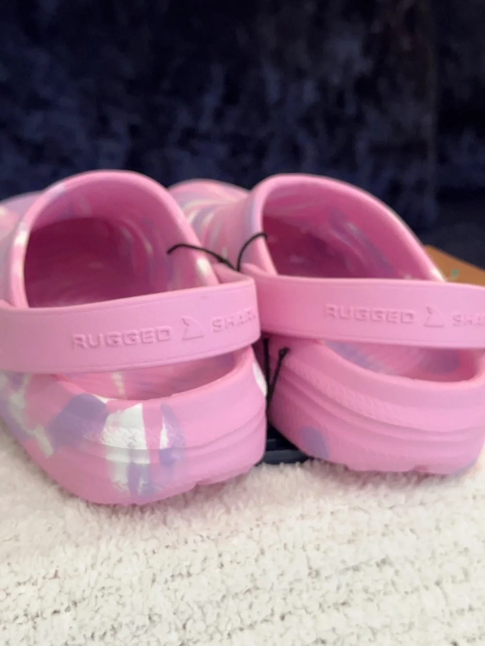 Kids Toddler Pink Marble Water-Friendly Eva Clogs